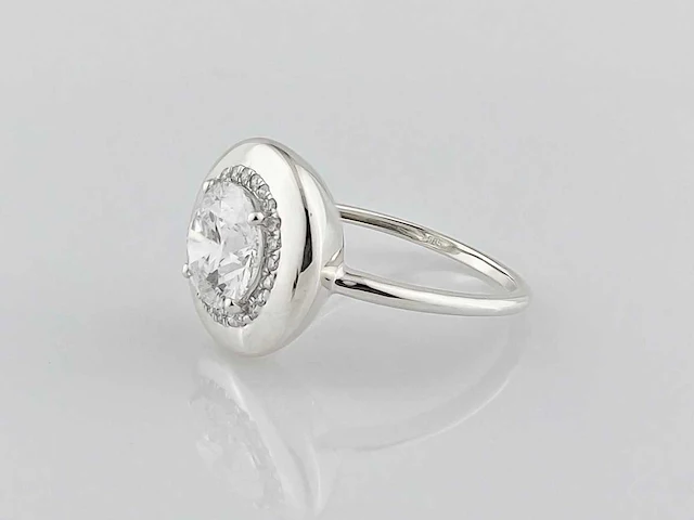 14 kt witgouden ring met 2,12 cts laboratoriumgekweekte diamant - afbeelding 4 van  8