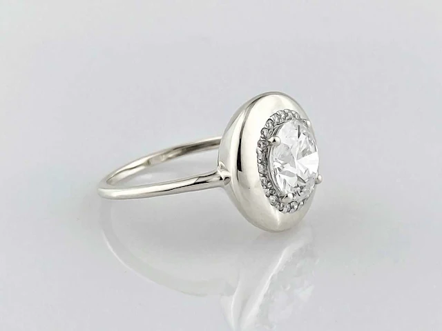 14 kt witgouden ring met 2,12 cts laboratoriumgekweekte diamant - afbeelding 6 van  8