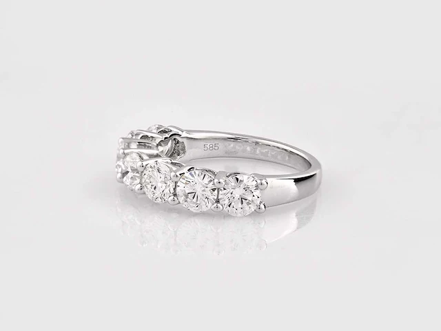 14 kt witgouden ring met 2,53 cts laboratoriumgekweekte diamant - afbeelding 2 van  8