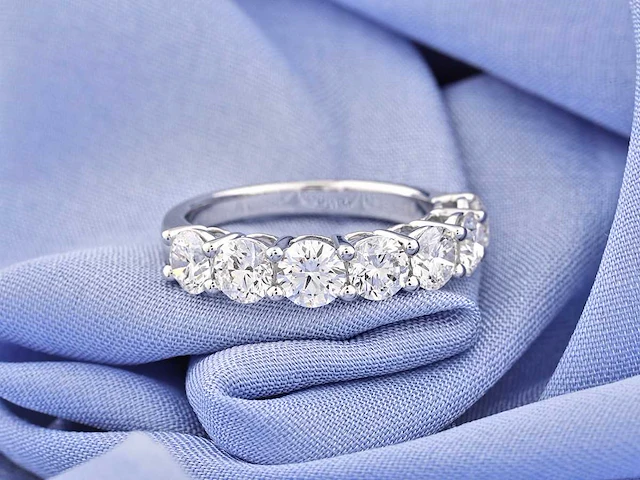 14 kt witgouden ring met 2,53 cts laboratoriumgekweekte diamant - afbeelding 3 van  8