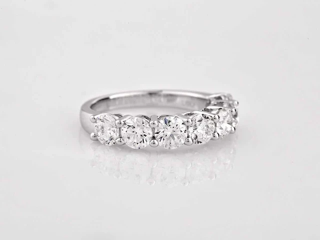 14 kt witgouden ring met 2,53 cts laboratoriumgekweekte diamant - afbeelding 7 van  8
