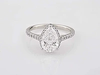 14 kt witgouden ring met 2,54 cts laboratoriumgekweekte diamant