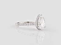 14 kt witgouden ring met 2,54 cts laboratoriumgekweekte diamant - afbeelding 1 van  6