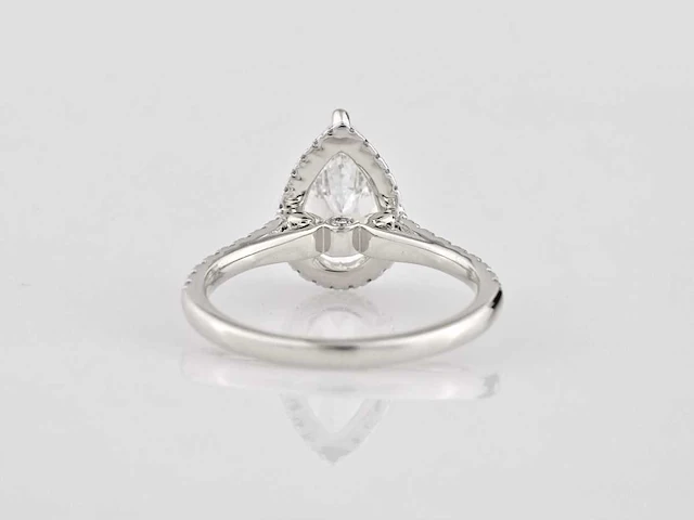 14 kt witgouden ring met 2,54 cts laboratoriumgekweekte diamant - afbeelding 2 van  6