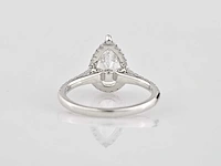 14 kt witgouden ring met 2,54 cts laboratoriumgekweekte diamant - afbeelding 2 van  6