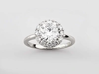 14 kt witgouden ring met 2,61 cts laboratoriumgekweekte diamant - afbeelding 2 van  9