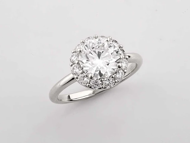 14 kt witgouden ring met 2,61 cts laboratoriumgekweekte diamant - afbeelding 4 van  9