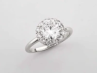 14 kt witgouden ring met 2,61 cts laboratoriumgekweekte diamant - afbeelding 4 van  9