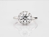 14 kt witgouden ring met 2,61 cts laboratoriumgekweekte diamant - afbeelding 6 van  9