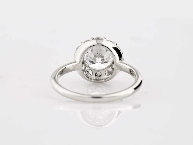 14 kt witgouden ring met 2,61 cts laboratoriumgekweekte diamant - afbeelding 8 van  9