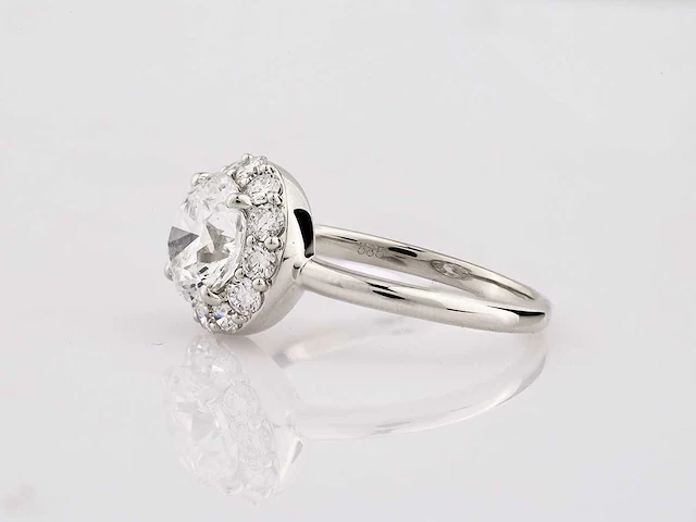 14 kt witgouden ring met 2,61 cts laboratoriumgekweekte diamant - afbeelding 9 van  9