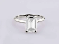 14 kt witgouden ring met 3,0 cts laboratoriumgekweekte diamant - afbeelding 5 van  8