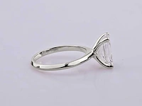 14 kt witgouden ring met 3,0 cts laboratoriumgekweekte diamant - afbeelding 4 van  8