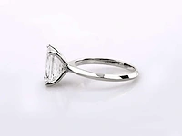 14 kt witgouden ring met 3,0 cts laboratoriumgekweekte diamant - afbeelding 7 van  8