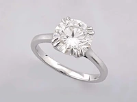 14 kt witgouden ring met 3,0 cts laboratoriumgekweekte diamant - afbeelding 4 van  7