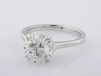 14 kt witgouden ring met 3,0 cts laboratoriumgekweekte diamant - afbeelding 5 van  7