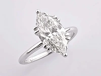 14 kt witgouden ring met 3,04 cts laboratoriumgekweekte diamant - afbeelding 3 van  10