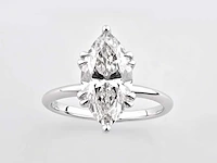14 kt witgouden ring met 3,04 cts laboratoriumgekweekte diamant - afbeelding 5 van  10