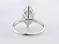 14 kt witgouden ring met 3,04 cts laboratoriumgekweekte diamant - afbeelding 9 van  10
