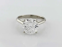 14 kt witgouden ring met 3,06 cts laboratoriumgekweekte diamant