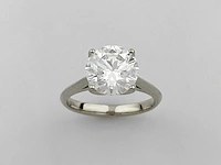 14 kt witgouden ring met 3,06 cts laboratoriumgekweekte diamant - afbeelding 2 van  9