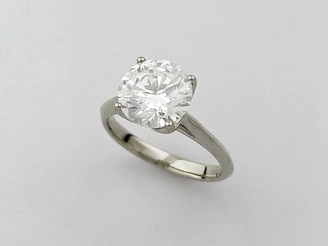 14 kt witgouden ring met 3,06 cts laboratoriumgekweekte diamant - afbeelding 4 van  9