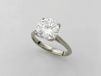 14 kt witgouden ring met 3,06 cts laboratoriumgekweekte diamant - afbeelding 4 van  9