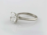 14 kt witgouden ring met 3,06 cts laboratoriumgekweekte diamant - afbeelding 6 van  9