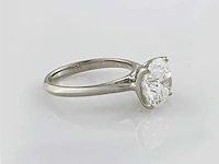 14 kt witgouden ring met 3,06 cts laboratoriumgekweekte diamant - afbeelding 8 van  9