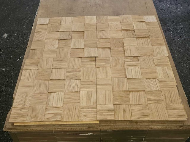 14 m2 parket wandpaneel - 450 x 450 x 22 mm - afbeelding 2 van  2