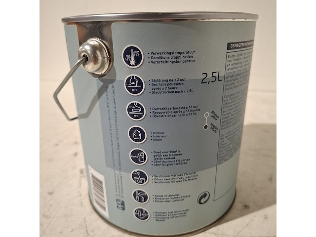 14 x 2.5l aqua hoogglanslak histor, wit - afbeelding 3 van  5