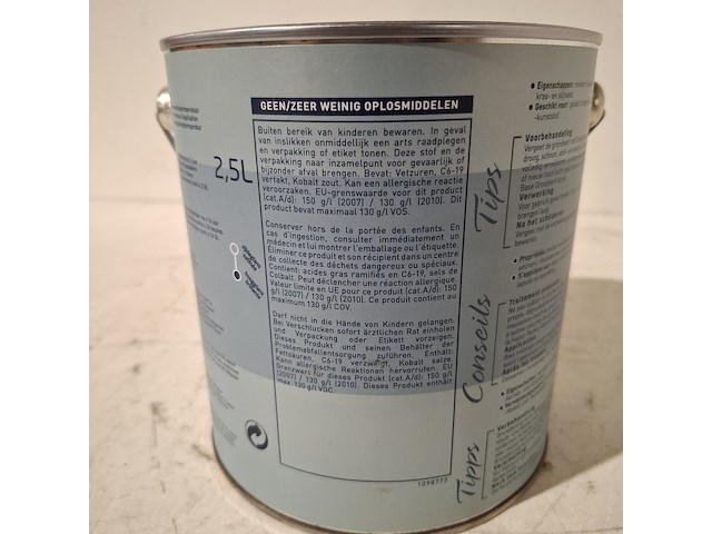 14 x 2.5l aqua hoogglanslak histor, wit - afbeelding 4 van  5