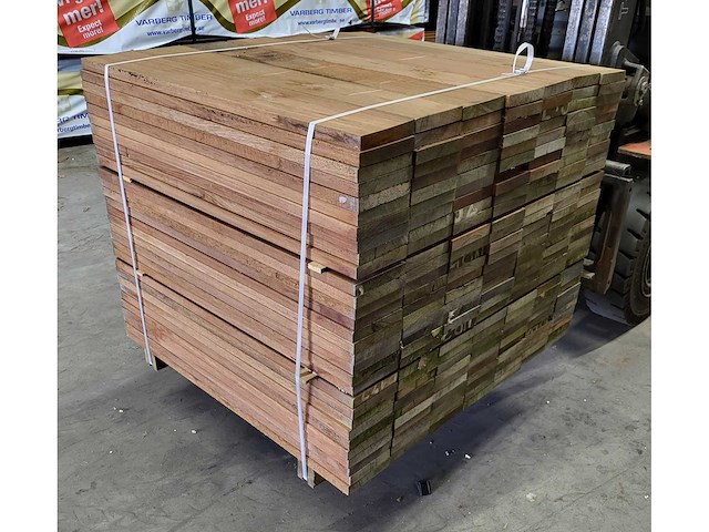 140 x guyana teak planken 25 x 140mm , lengte 75 cm - afbeelding 2 van  2
