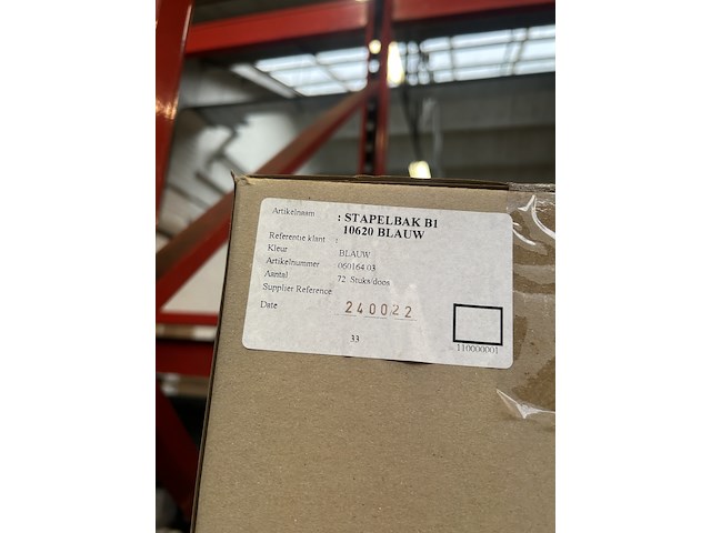 140x opbergbak/stapelbak voor schroeven, blauw - afbeelding 2 van  3