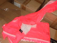 140x sjaal roze/wit