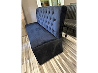 145x100x55 gekapitoneerde bank velvet zwart - afbeelding 2 van  3