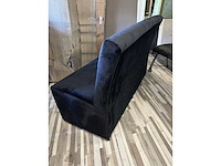 145x100x55 gekapitoneerde bank velvet zwart - afbeelding 3 van  3