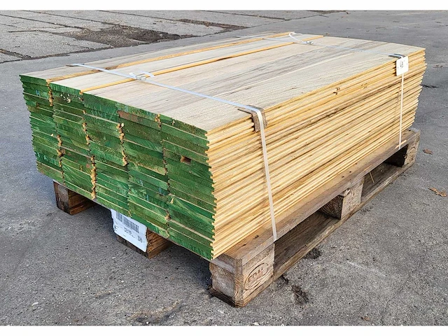 14.9m2 afrikaans eiken vloerdelen 18 x 140 mm, lengte 125cm ( 85x ) - afbeelding 5 van  6