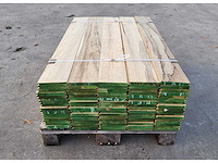 14.9m2 afrikaans eiken vloerdelen 18 x 140 mm, lengte 125cm ( 85x ) - afbeelding 2 van  6