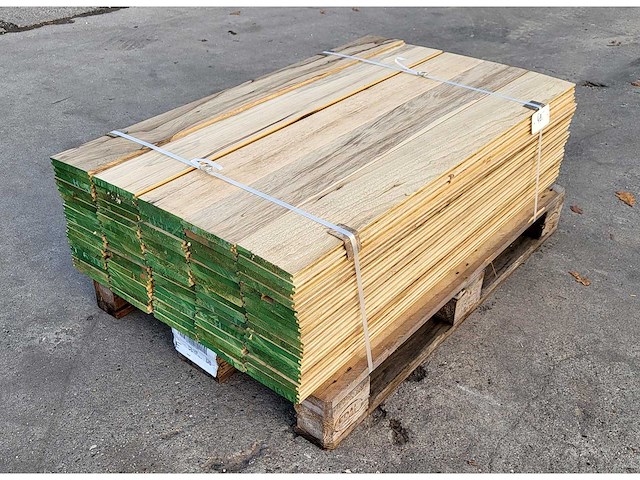14.9m2 afrikaans eiken vloerdelen 18 x 140 mm, lengte 125cm ( 85x ) - afbeelding 3 van  6
