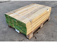 14.9m2 afrikaans eiken vloerdelen 18 x 140 mm, lengte 125cm ( 85x ) - afbeelding 3 van  6