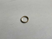 14k gouden biclor ‘rolex ring’, bezet met 20 briljant geslepen diamant 0,2ct (2,6 gram) - afbeelding 2 van  5