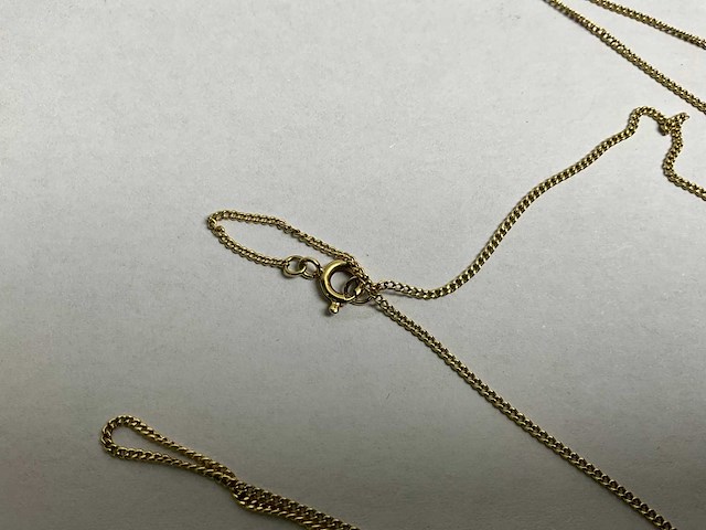14k gouden gourmet schakelcollier 1,2 mm (3,7 gram) - afbeelding 2 van  3