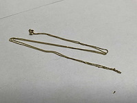 14k gouden gourmet schakelcollier 1,2 mm (3,7 gram) - afbeelding 3 van  3