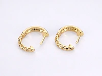 14k gouden oorbellen, zwarte diamant 0.35 ct, kleurbehandeld - afbeelding 6 van  8