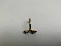 14k gouden ring, gekeurd, twee rosettes (3,0 gram) - afbeelding 4 van  5
