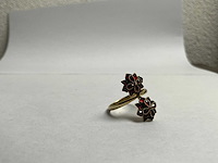 14k gouden ring, gekeurd, twee rosettes (3,0 gram) - afbeelding 5 van  5