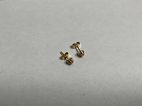 14k gouden solitair oorstekers (1,5 gram) - afbeelding 2 van  3