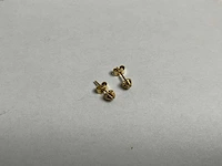 14k gouden solitair oorstekers (1,5 gram) - afbeelding 2 van  3
