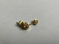 14k gouden solitair oorstekers (1,5 gram) - afbeelding 3 van  3